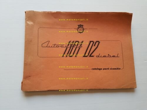 MV Agusta Autocarro 1101-D2 DIESEL 1960 catalogo ricambi originale