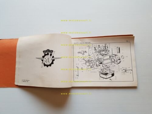 MV Agusta Autocarro 1101-D2 DIESEL 1960 catalogo ricambi originale
