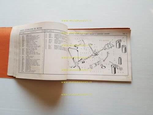 MV Agusta Autocarro 1101-D2 DIESEL 1960 catalogo ricambi originale