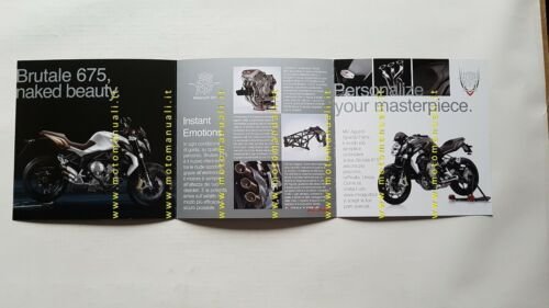 MV Agusta Brutale 675 2014 depliant originale italiano brochure