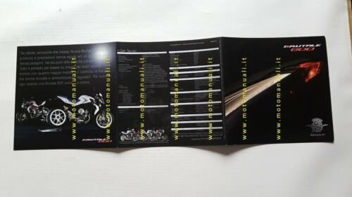 MV Agusta Brutale 800 2013 depliant originale italiano brochure