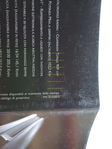 MV Agusta Brutale 910 2007 depliant ITALIANO originale brochure