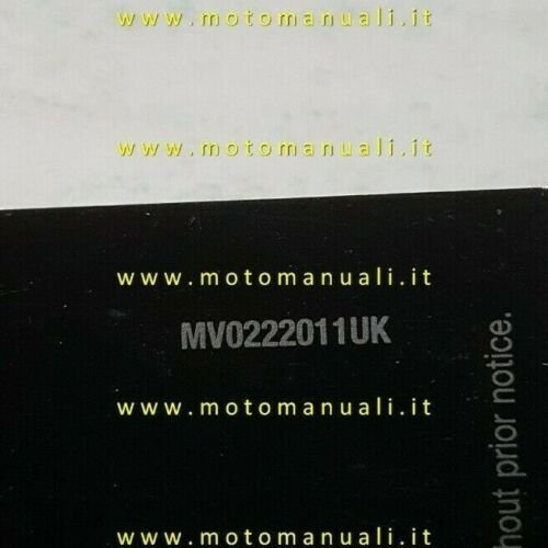 MV Agusta Brutale 921 2011 depliant originale inglese ENGLISH brochure