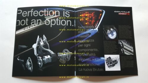 MV Agusta Brutale 990 R 2010 depliant italiano originale
