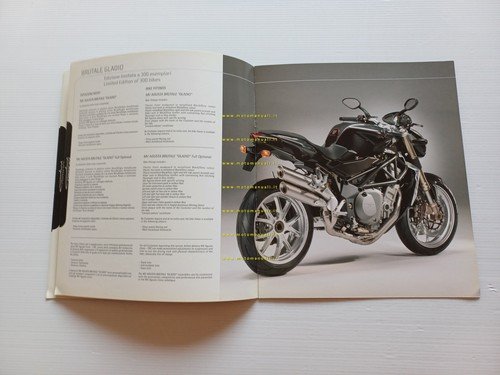 MV Agusta Brutale Gladio 2005 depliant originale ITALIANO