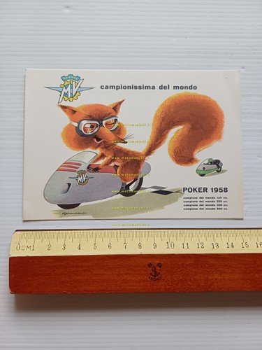 MV Agusta cartolina originale campioni del mondo 1958