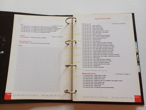 MV Agusta catalogo 2001 parti speciali concessionari originale