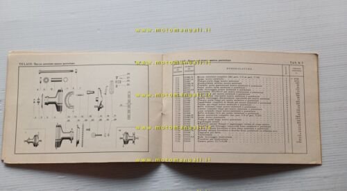 MV Agusta Ciclomotore 48 1956 catalogo ricambi originale spare parts …