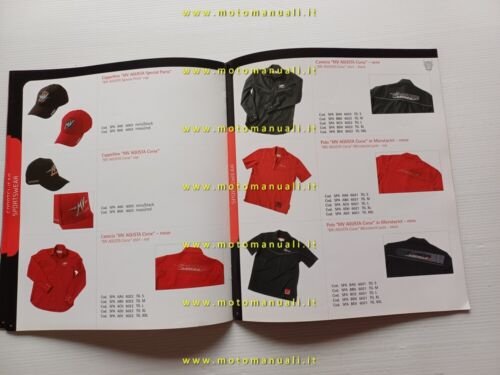 MV Agusta Corse catalogo abbigliamento depliant originale