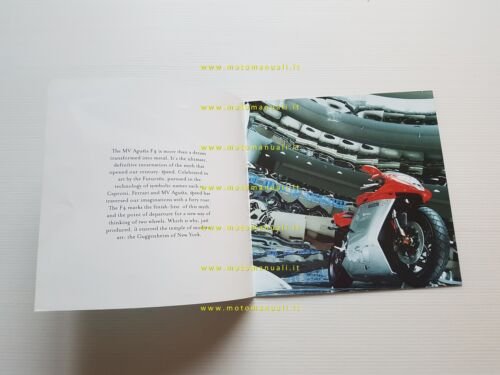 MV Agusta F4 - F4 S 2000 depliant originale INGLESE