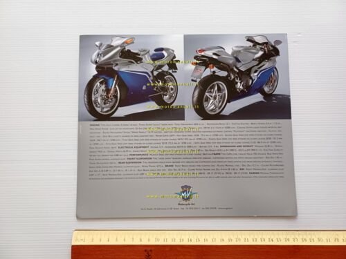 MV Agusta F4 1000 2005 depliant originale brochure ITALIANO