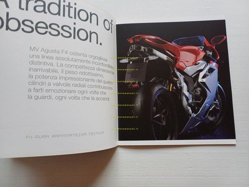 MV Agusta F4 1000 2010 depliant italiano originale