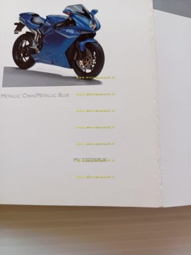 MV Agusta F4 1078 312 RR 2008 depliant italiano originale