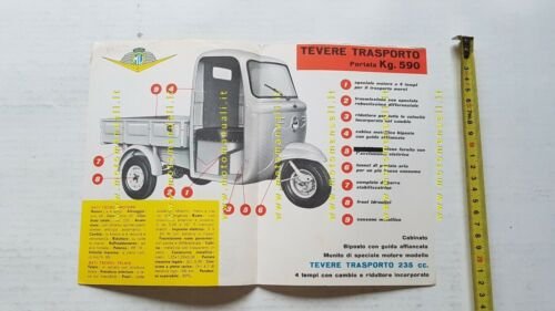 MV AGUSTA Motocarro 235 Tevere depliant originale ITALIANO 3 wheeler