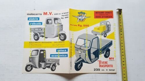 MV AGUSTA Motocarro 235 Tevere depliant originale ITALIANO 3 wheeler