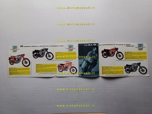 MV AGUSTA Produzione modelli 1968 depliant ITALIANO originale