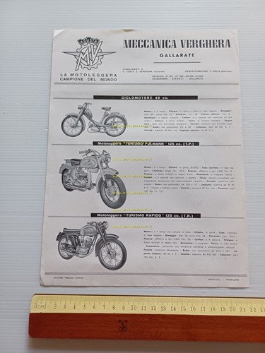 MV Agusta produzione modelli 48 - 125 - 175 1955-56 …