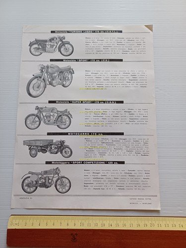 MV Agusta produzione modelli 48 - 125 - 175 1955-56 …