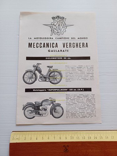 MV Agusta produzione modelli 48 125 150 175 250 1957 …