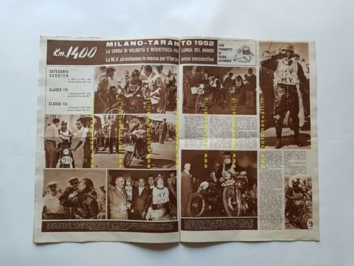 MV Agusta Rivista Ufficiale salone Milano 1953 originale no depliant …