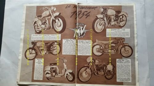 MV Agusta Rivista Ufficiale salone Milano 1954 originale no depliant …