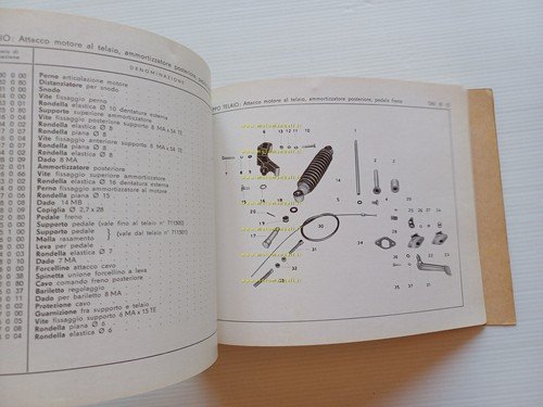MV AGUSTA Scooter Chicco 155 1961 catalogo ricambi ORIGINALE parts …