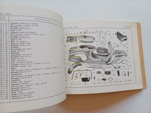 MV AGUSTA Scooter Chicco 155 1961 catalogo ricambi ORIGINALE parts …