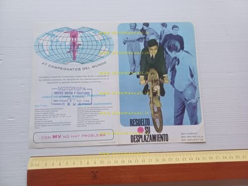 MV Agusta Spagna Piles 50 anni 60 depliant spagnolo originale