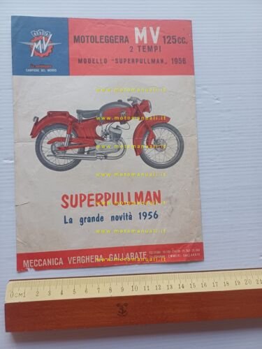 MV Agusta SuperPullman 125 1956 depliant originale italiano