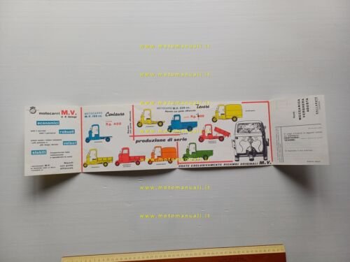 MV Agusta Tevere 235 Centauro 150 1960 motocarro depliant ITALIANO …