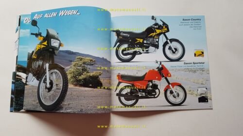 MZ produzione modelli 1996 Skorpion Saxon Red Star depliant originale