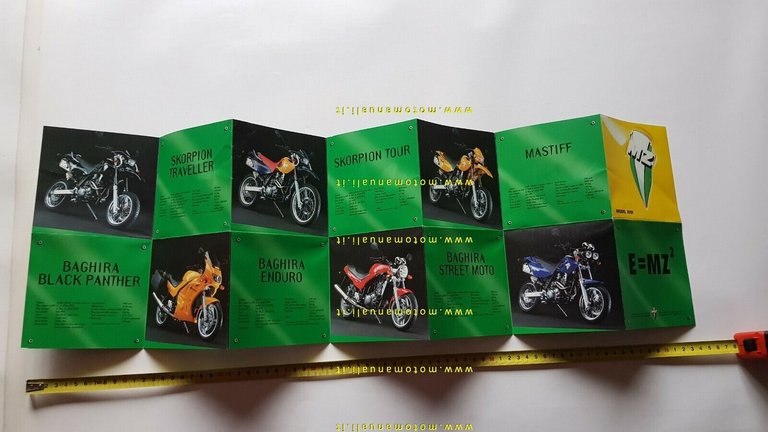 MZ produzione moto modelli 1991 depliant originale moto INGLESE brochure