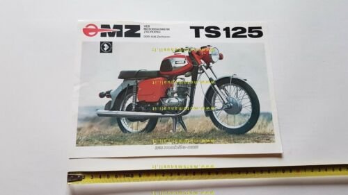 MZ TS 125 1974 depliant originale moto FRANCESE brochure