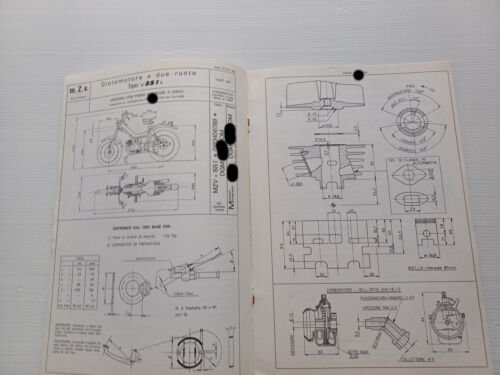 MZV 50 SS - SS1 1978-80 scheda omologazione DGM Facsimile …