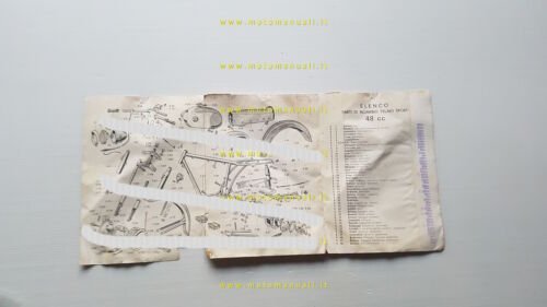 Negrini 48 Sport anni 50 catalogo ricambi TELAIO originale Spare …