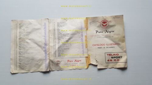 Negrini 48 Sport anni 50 catalogo ricambi TELAIO originale Spare …