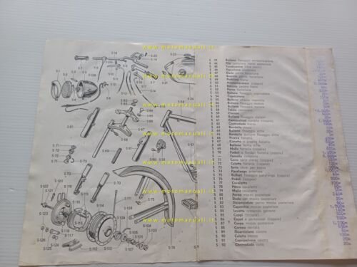 Negrini 50 Sport anni 60 catalogo ricambi TELAIO originale spare …