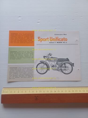 Negrini 50 Sport Unificato-Leprotto Elastico anni 60 depliant italiano originale