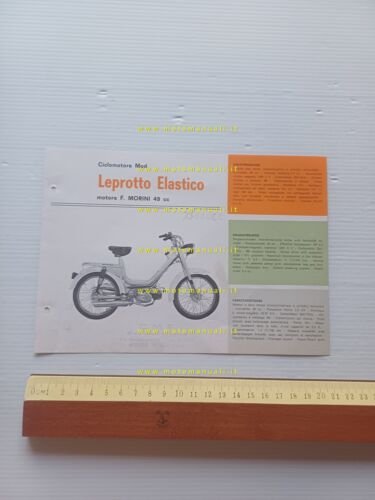 Negrini 50 Sport Unificato-Leprotto Elastico anni 60 depliant italiano originale