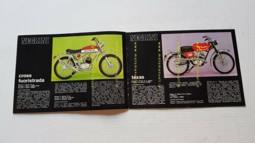 Negrini catalogo produzione modelli 50 125 1973 depliant originale brochure