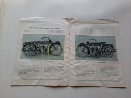 New Hudson catalogo moto modelli 1914 depliant ITALIANO originale brochure
