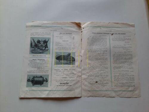 New Hudson catalogo moto modelli 1914 depliant ITALIANO originale brochure