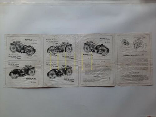 New Hudson catalogo moto modelli 1931 depliant ITALIANO originale brochure