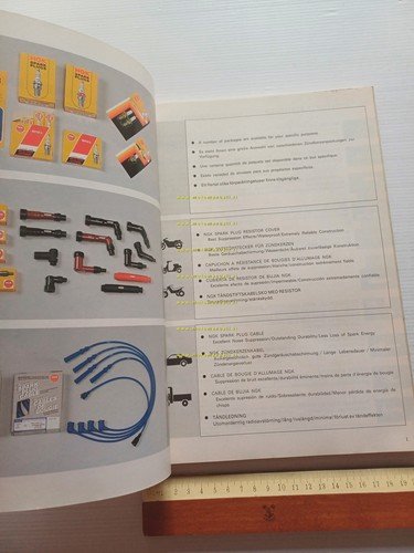 NGK guida applicazione candele auto 1993-94 manuale tabelle conversione