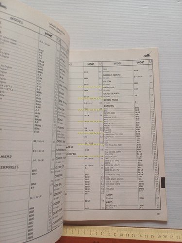 NGK guida applicazione candele auto 1993-94 manuale tabelle conversione