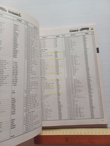 NGK guida applicazione candele auto 1993-94 manuale tabelle conversione