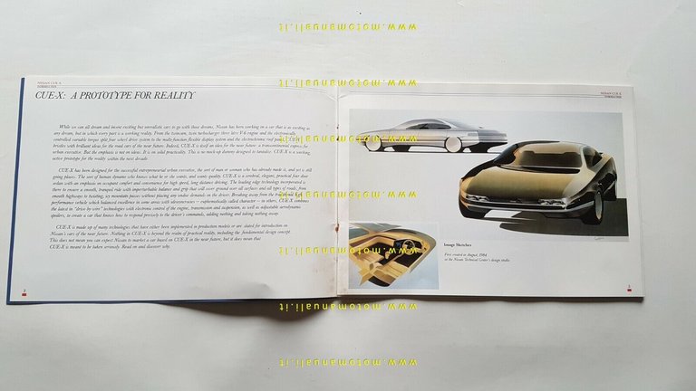 Nissan CUE-X prototipo 1985 opuscolo cartella stampa originale INGLESE press …