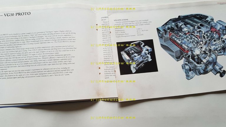 Nissan CUE-X prototipo 1985 opuscolo cartella stampa originale INGLESE press …