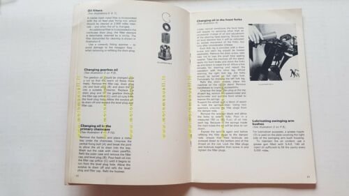 Norton 750 Commando S-Roadster 1970 manuale uso originale INGLESE owner's …