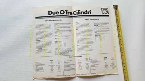 Norton 850 Commando - Triumph Trident 750 T160 depliant ITALIANO …